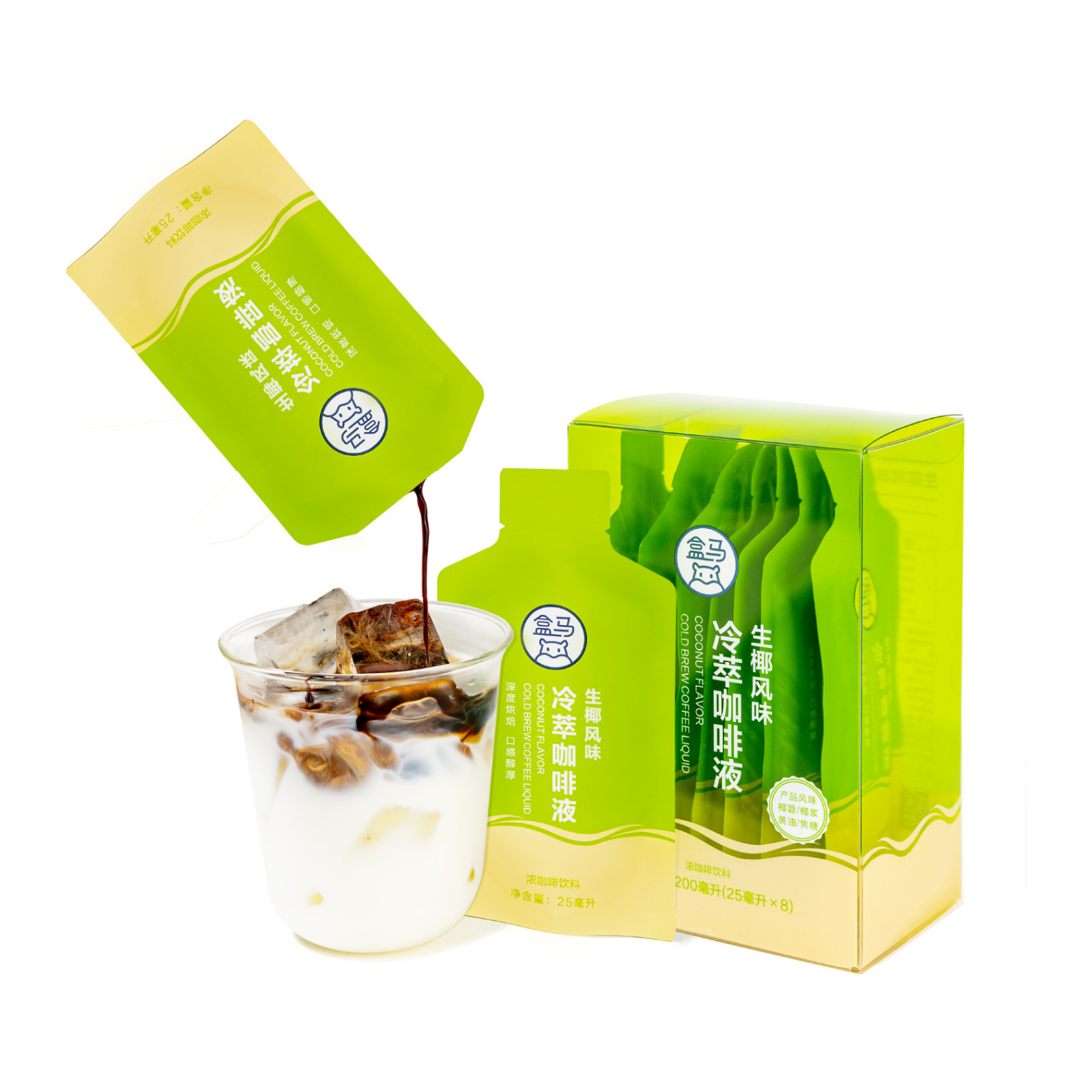 盒马 生椰风味冷萃咖啡液 25ml*8袋图片