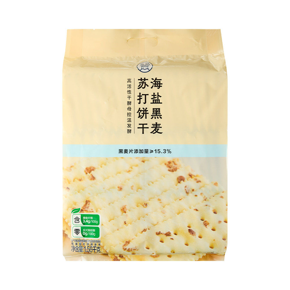 盒马海盐黑麦苏打饼干图片