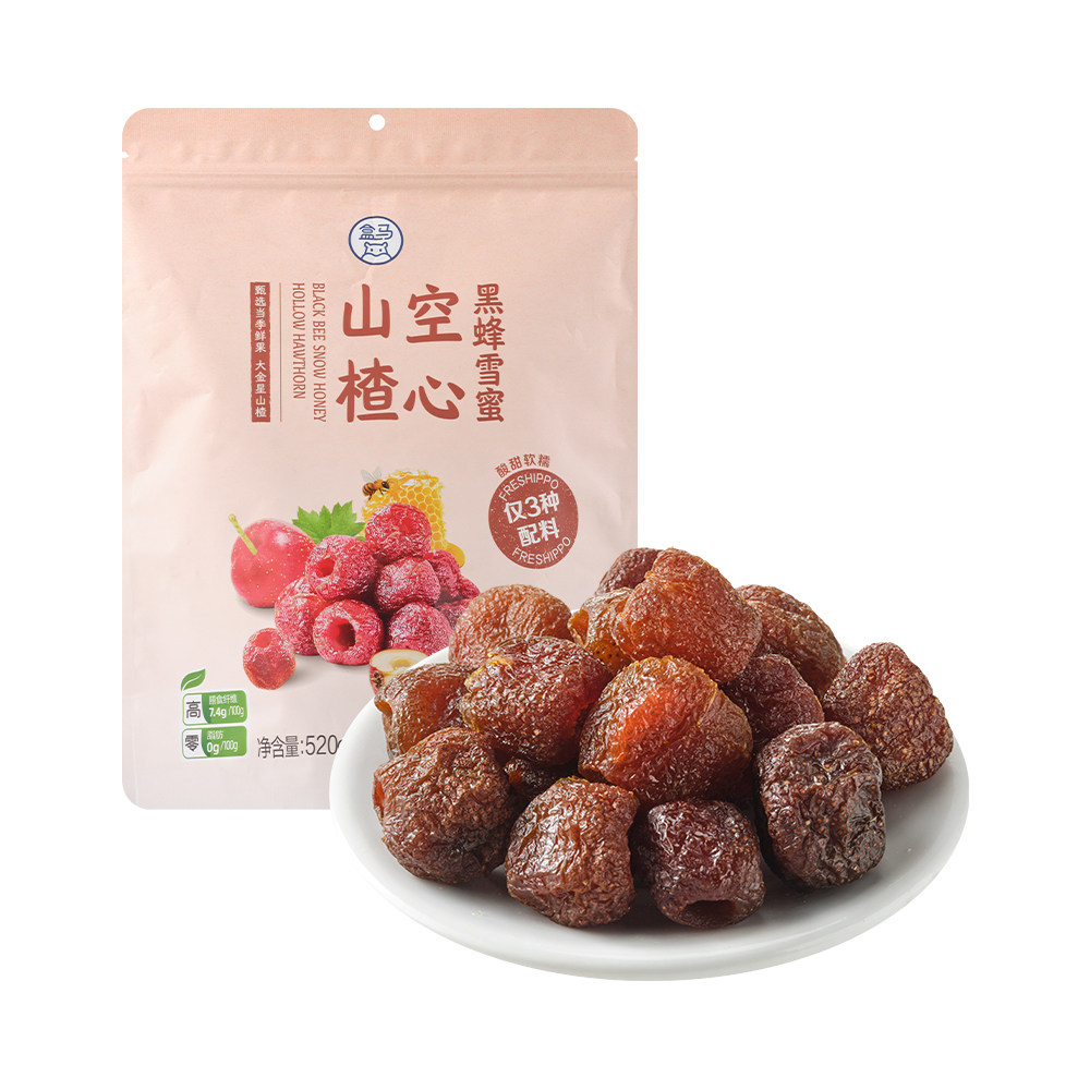 盒马 黑蜂雪蜜空心山楂 520g - 实物图