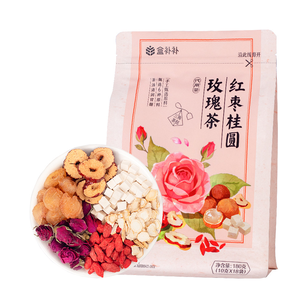 盒补补 红枣桂圆玫瑰茶 10g*18袋