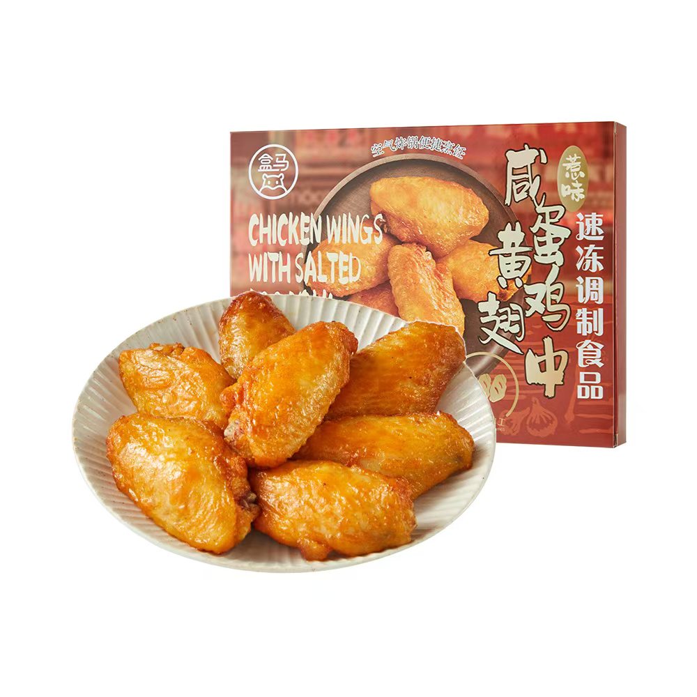 盒马 咸蛋黄鸡翅中 260g*3盒