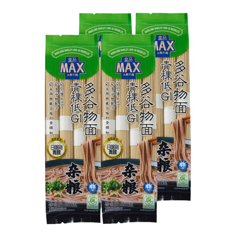 盒马青稞面低GI多谷物面280g*4图片