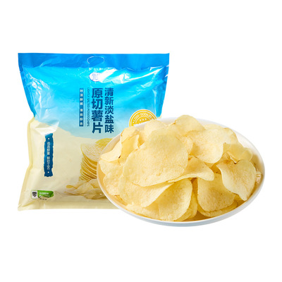 盒马 原切薯片 清新淡盐味 550g(55g*10小包)