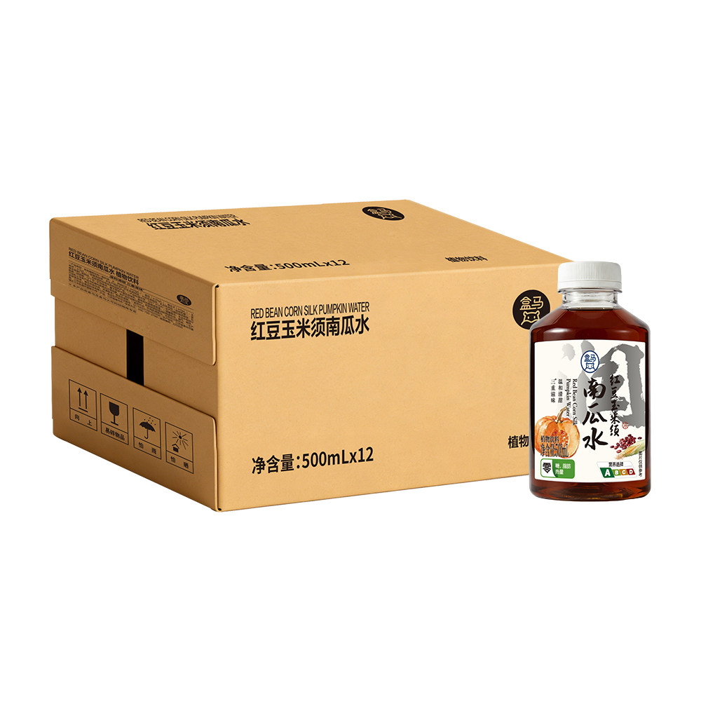 盒马 红豆玉米须南瓜水 500ml*12瓶