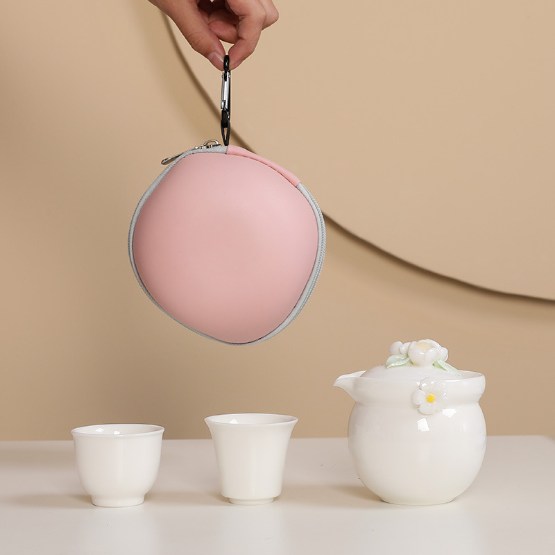 旅行茶具套装快客杯露营户外办公室功夫茶具女陶瓷泡茶壶茶杯