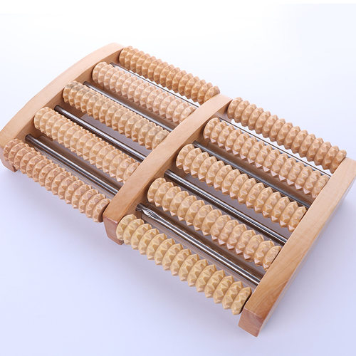 全实木脚底按摩器滚轮式足底足部木质按摩穴位搓排木制按摩脚腿部