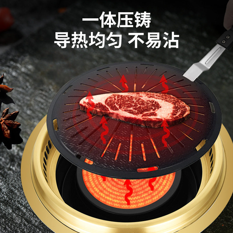 韩式烧烤盘三层碳火不锈