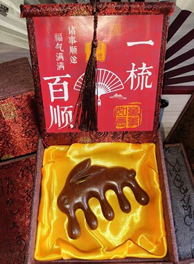 檀木按摩梳方盒中国风头
