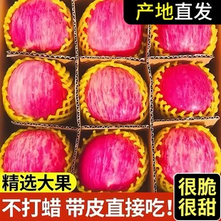 正宗陕西洛川苹果新红富士孕妇水果鲜甜脆甜产地直发假一罚十包邮