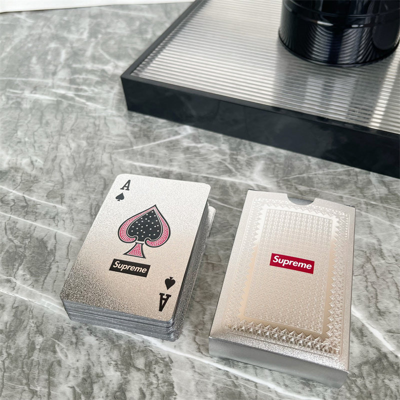 thumbnail for Trendy Brand Gold Playing Cards, High-Quality Metal and Thickened Plastic, Waterproof, Creative, Stylish, Anti-Folding Pvc Hard Cards