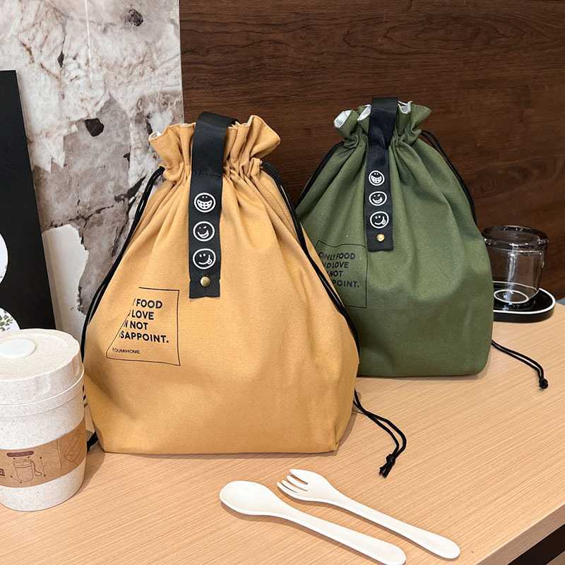 日式保温饭盒袋防水手提便当包