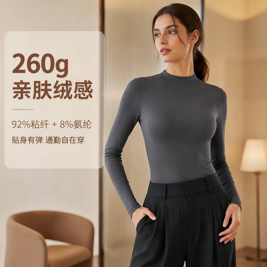 0聚酯云糯暖肌针织衫｜10A抑菌