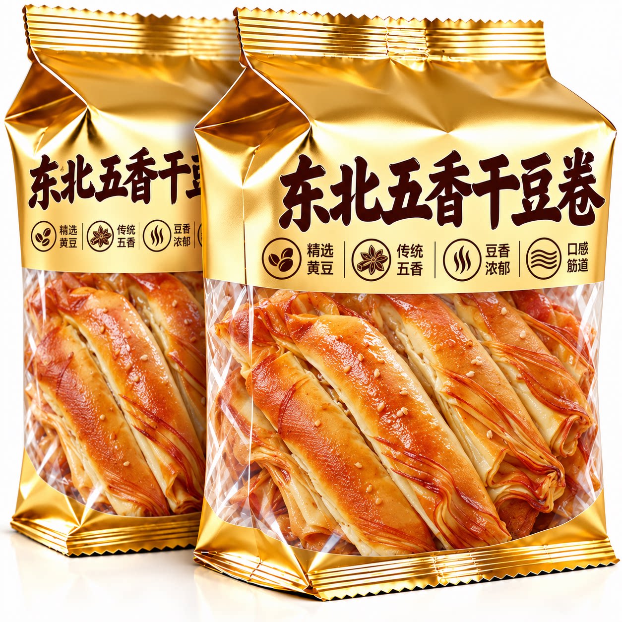 五香干豆腐卷东北熏干豆腐卷东北特产豆制品小吃鸡汁豆皮卷千张