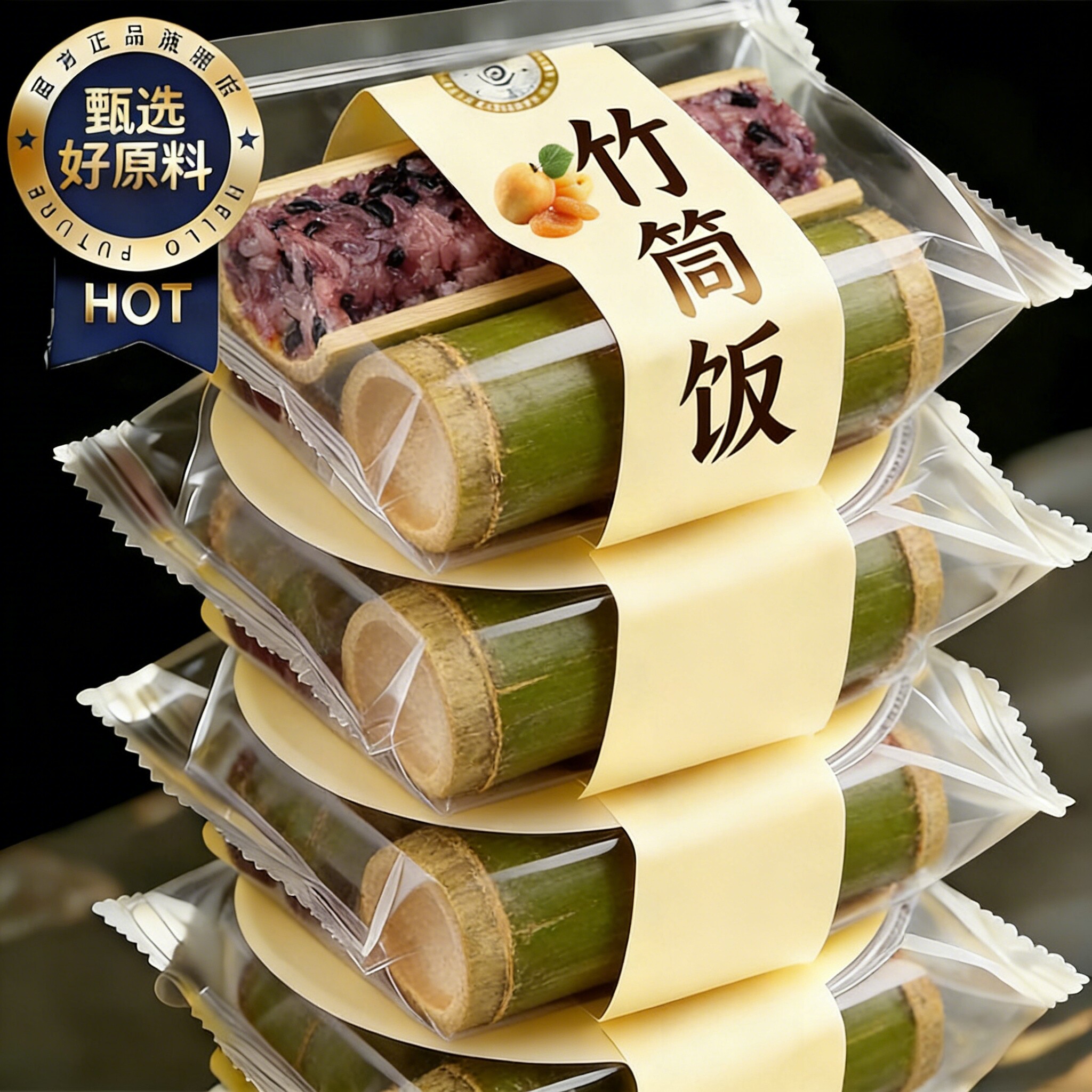 央妈推正品官方旗舰的竹筒饭云南饭团早午餐半成品粽子速食紫糯米