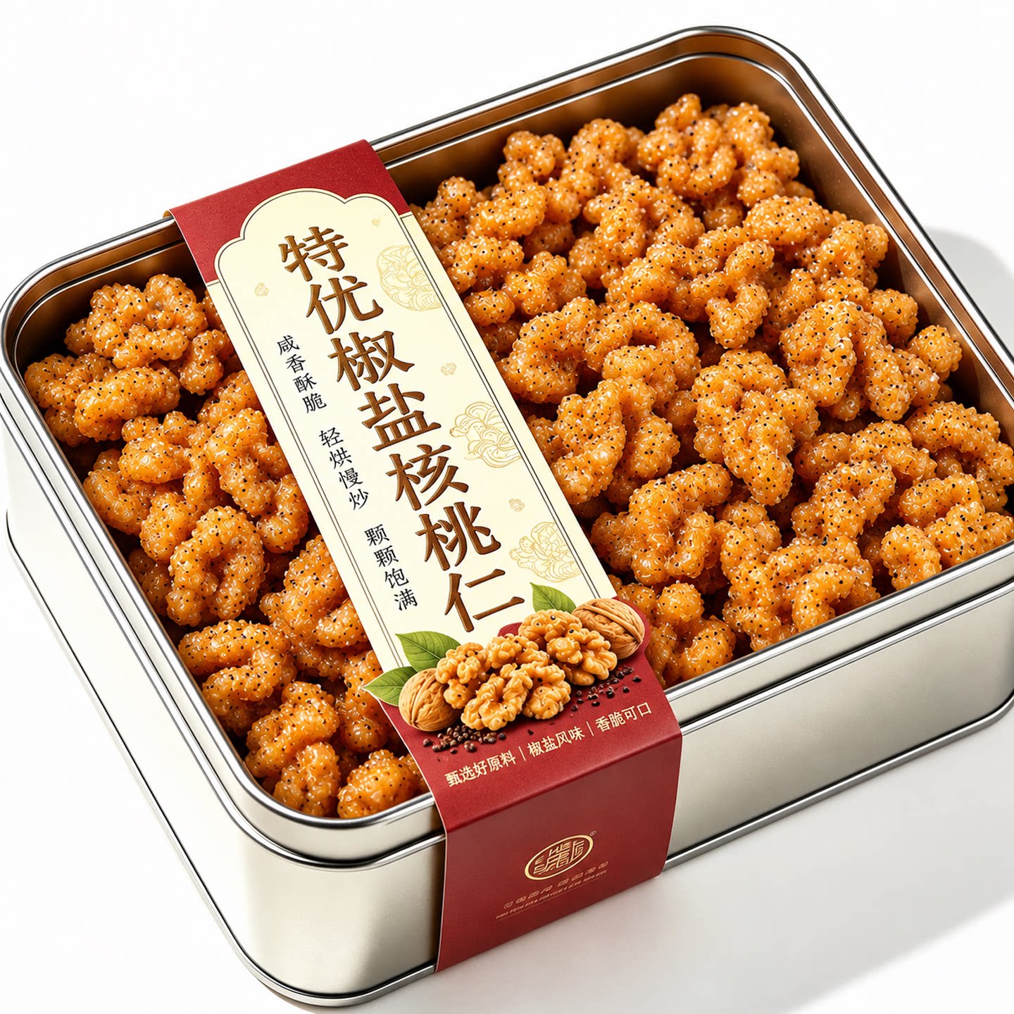 新货椒盐核桃仁咸味炒熟核桃肉坚果零食干果年货即食无核干果仁