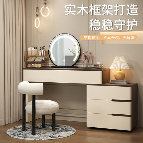 实木烤漆梳妆台卧室复古化妆桌
