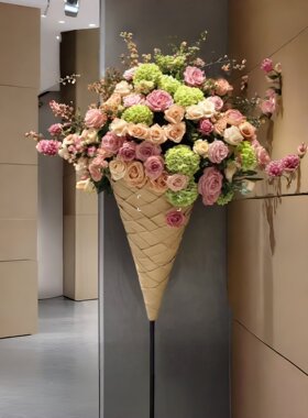 冰淇淋仿真花商场橱窗咖啡馆摆件