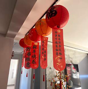 新年装饰灯笼横幅挂件2026马年过年氛围感布置创意房顶天花板挂饰