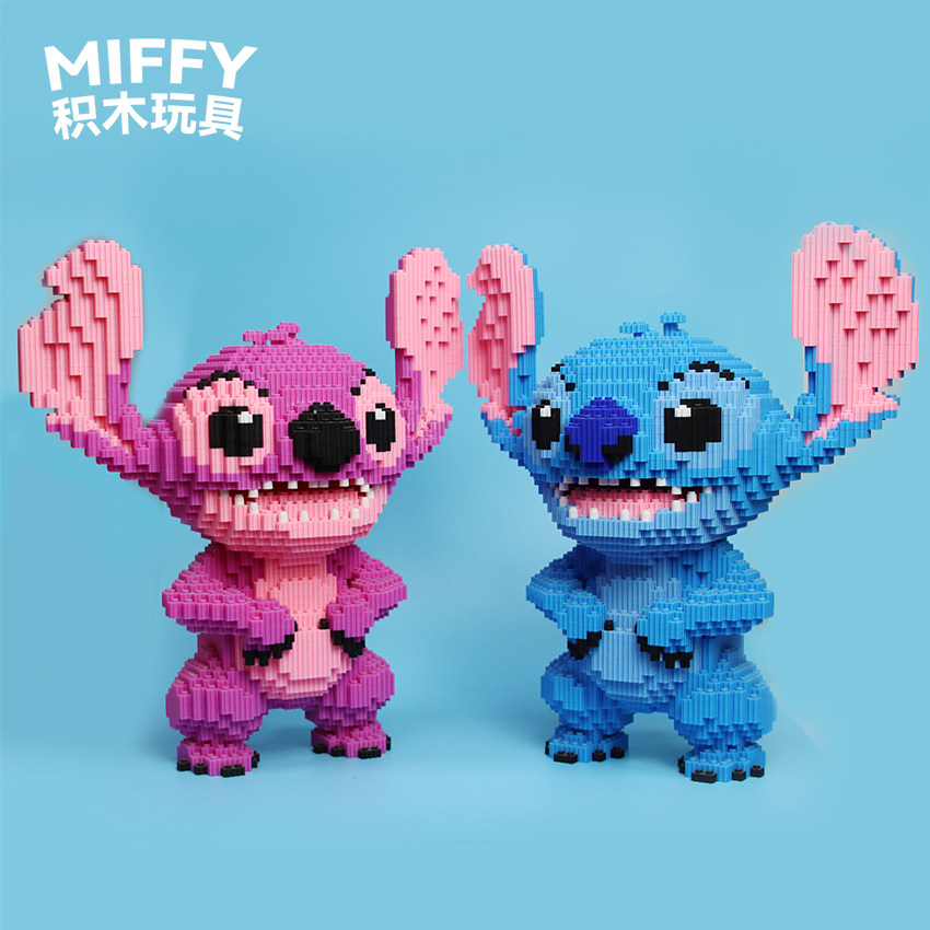 史迪仔立体拼图小颗粒拼装积木男孩女生益智玩具模型摆件