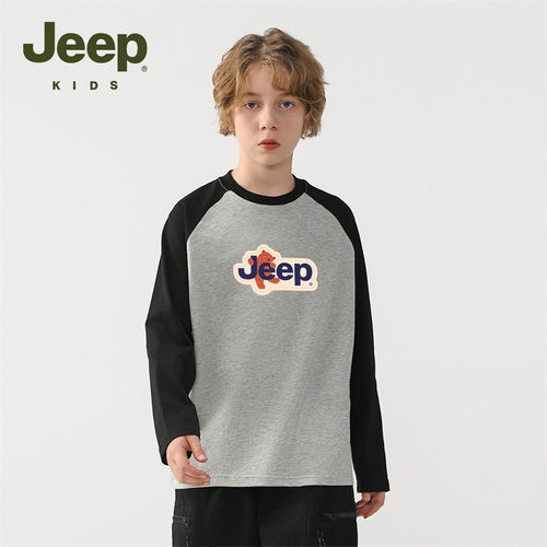 Jeep吉普童装男童长袖T恤