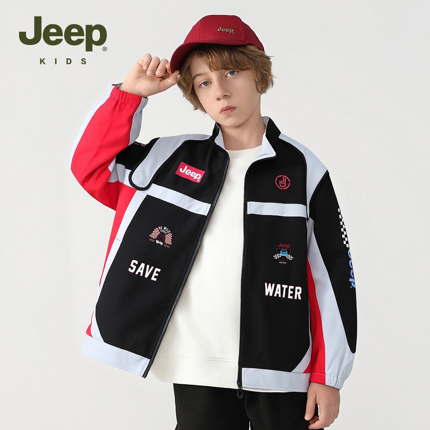 Jeep吉普童装儿童机车风外套