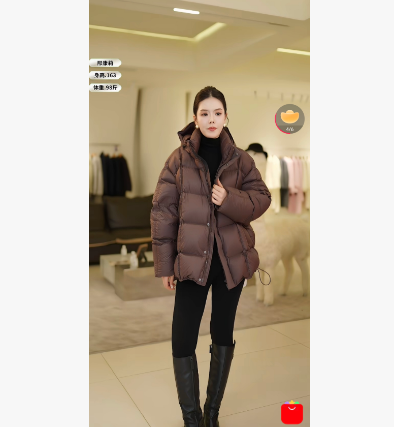 【邢康莉甄选】连帽短款羽绒服DM-YR401衣长74