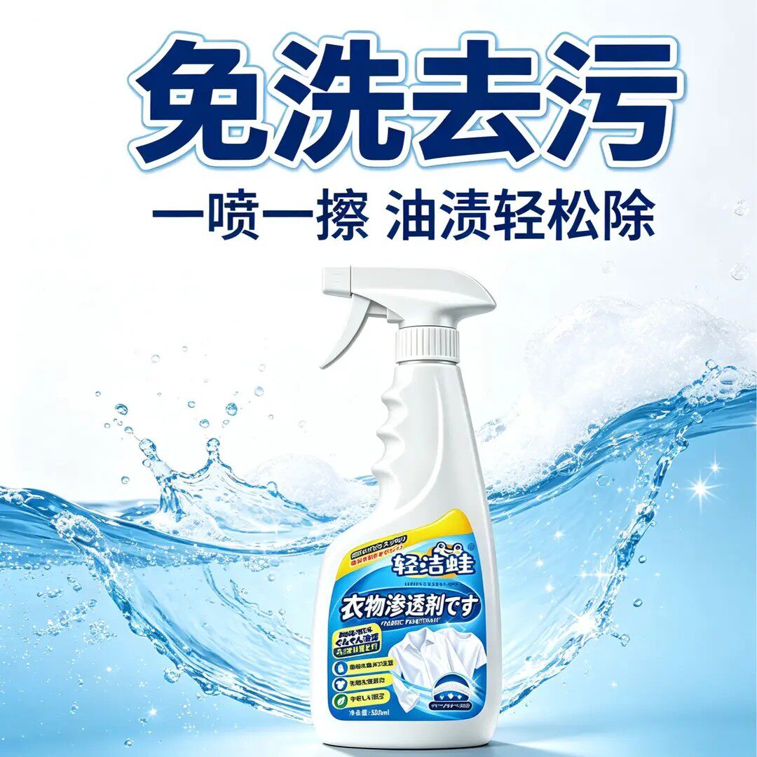 轻洁蛙衣物渗透剂深层渗透强力去油去黄去渍白衣清洗剂领口预洗剂