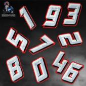 贴电动车汽车防水贴花 饰风挡赛车手号码 个性 数字反光贴纸摩托车装