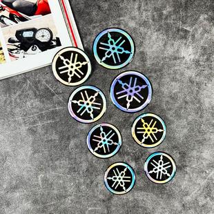 适用雅马哈YAMAHA车标logo立体贴纸镭射反光防水软胶装 贴花 饰个性