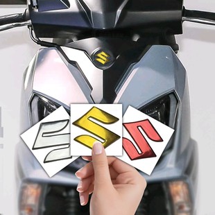 配件 饰车头标志防水贴花改装 适用铃木UY125 UU125i立体车标贴纸装