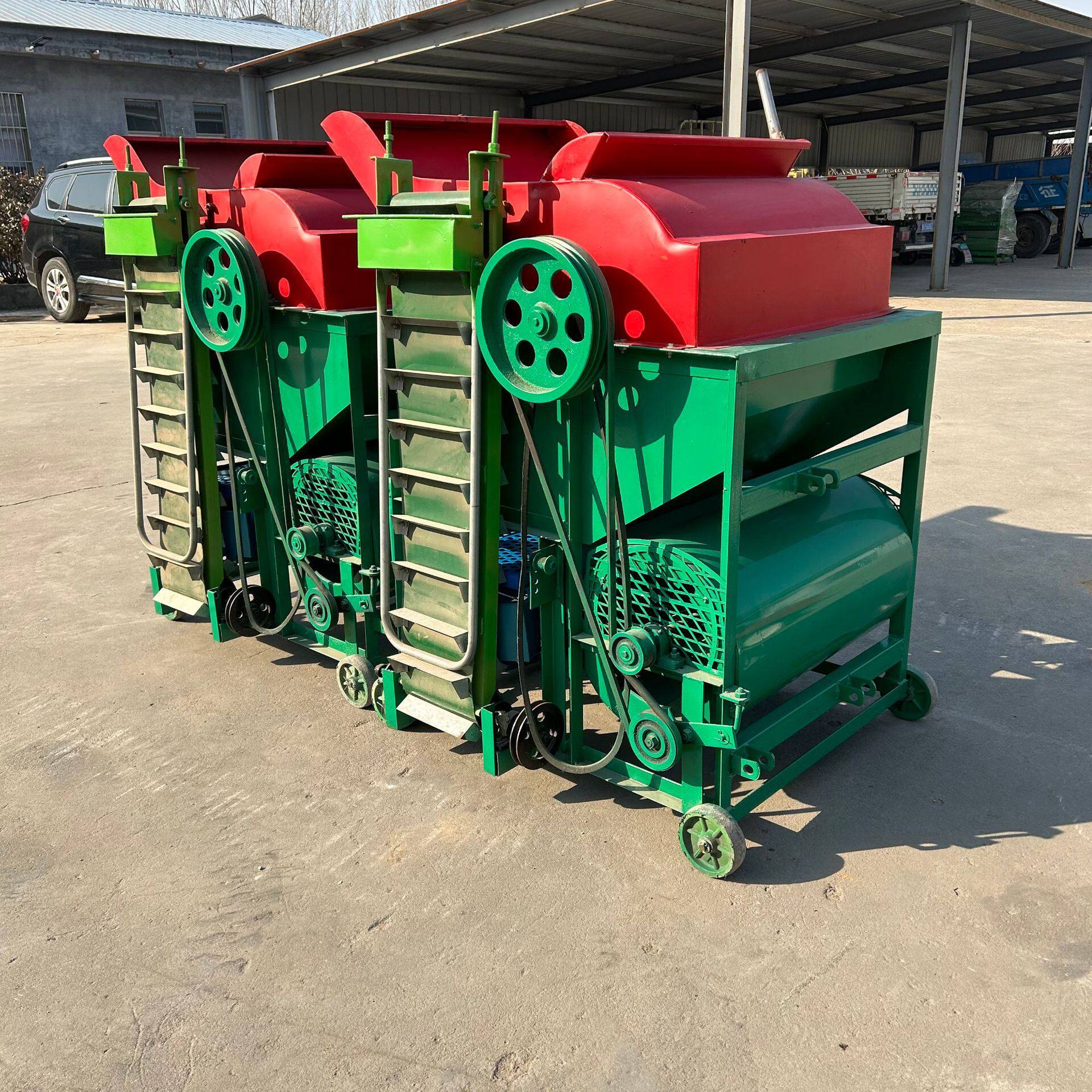 家用花生摘果机干湿两用打花生机自动进料脱果机电动打果机