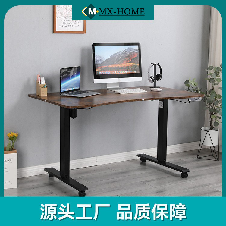 跨境电动升降桌站立式办公桌学习桌升降桌架电脑桌桌腿升降办公桌