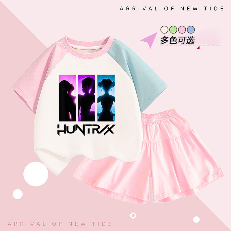 女童猎魔女团春夏裤裙两件套