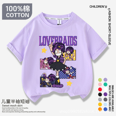 poppy playtime 波比的游戏时间莉莉衣服女童半袖短袖夏季T恤上衣