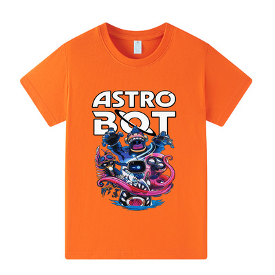 宇宙机器人/Astro Bot夏季卡通印花儿童短袖T恤男孩纯棉上衣服