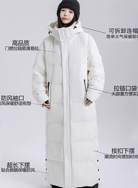 超长款鹅绒羽绒服男女到脚踝冬季极寒防寒零下40度加厚东北哈尔滨