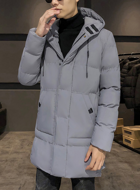 中长款羽绒棉服男冬季加厚保暖棉衣外套宽松加肥大码男装胖子大衣