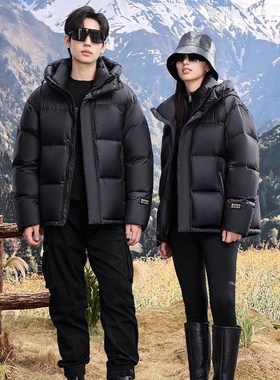 VISVIM BESSEL黑金短款羽绒服男女同款2025冬装加厚保暖面包服潮