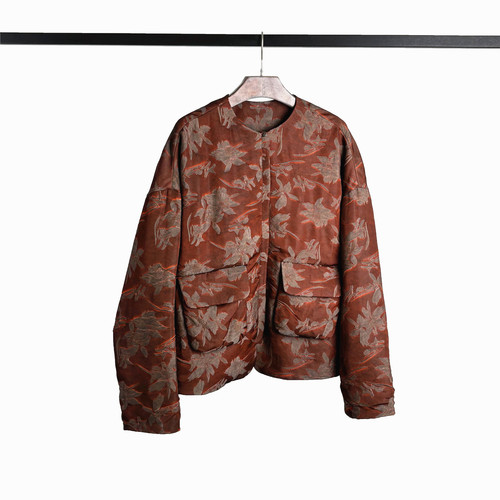 超轻超软显白定制提花真丝棉服