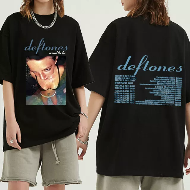 Футболка тура DEFTONES Around the Fur Tour Band Concert Punk Хип Хол