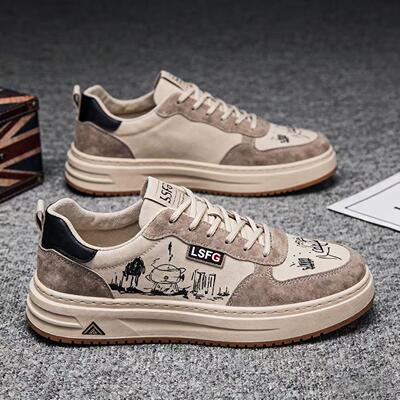 LSFG 男款韩版潮流涂鸦百搭运动休闲板鞋潮鞋