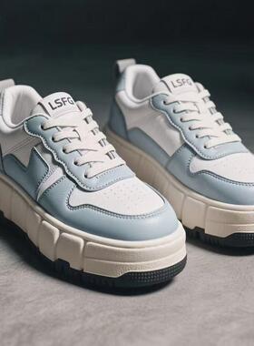 LSFG 秋季新款时尚百搭男鞋休闲厚底增高板鞋