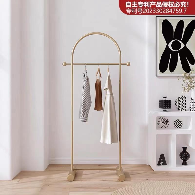 北欧落地卧室简易家用置物架衣帽架挂衣架轻奢室内杆式晾衣服架子