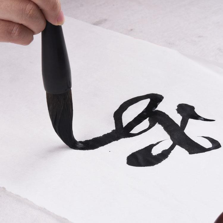 鼠须灰尾毛笔对联斗笔大字行书楷书大字提斗笔长杆硬毫狼毫大楷笔