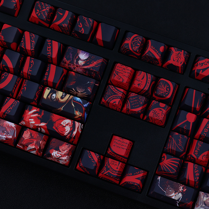 철자 반환 GOJO SATORU DOG CURLED THORN FUSHI HEIHUI TIGER STICK HISAHITO KIZAKI 와일드 로즈 애니메이션 기계식 키보드 KEYCAP
