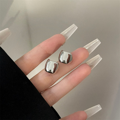 棉左日韩女不规则金属耳钉