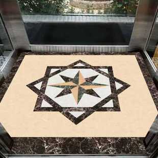 pvc电梯阻燃耐磨地毯定制仿大理石电梯轿厢地板地垫logo广告防水