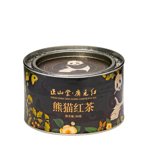 正山堂广元红熊猫红茶高山茶罐装