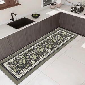 香风树叶50*160cm厨房垫床边毯吸水防滑耐磨可裁剪水晶绒地毯地垫