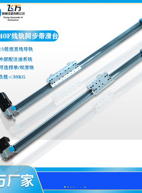 飞万TBD40F直线导轨同步带静音传动步进/伺服龙门桁架滑台模组